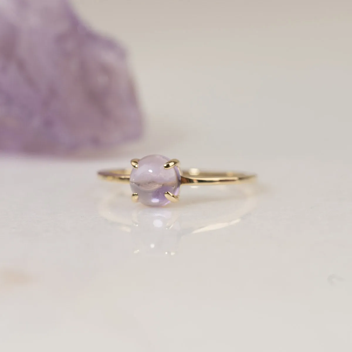 Sisi Copenhagen Gabi Purple Amethyst solid gold ring lilla