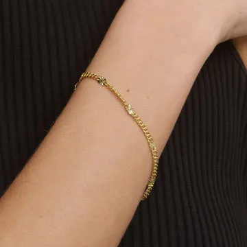 TIMI OF SWEDEN Sunday armbånd guld 16+5 cm forgyldt