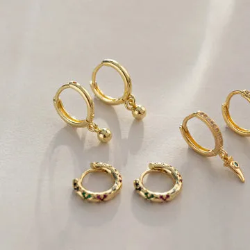 TIMI OF SWEDEN Kailo hoop øreringe 10 mm forgyldt par