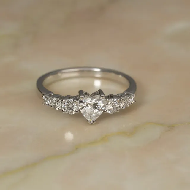 Sisi Copenhagen Seven-Stone Heart diamantring 0,75ct hvid 14kt