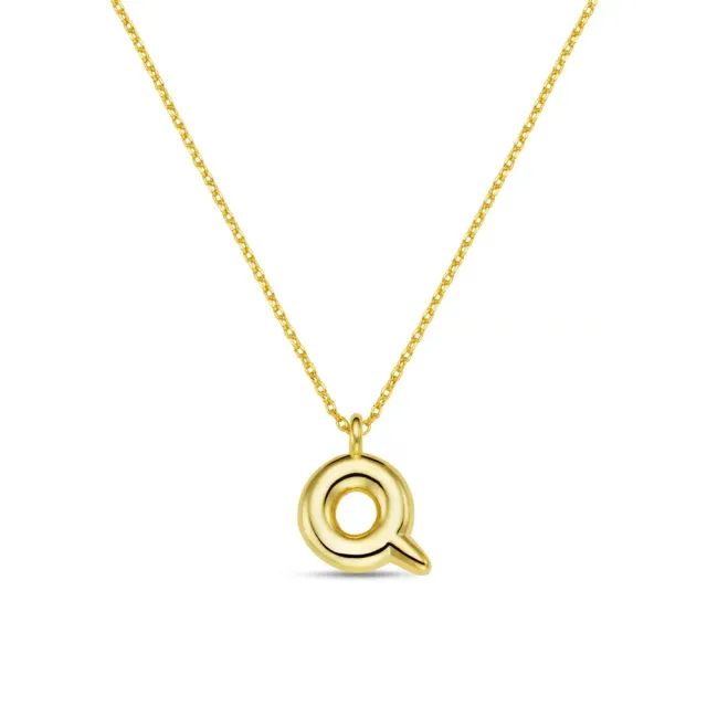 Orelia Bubble Initial Q halskæde guld bogstav
