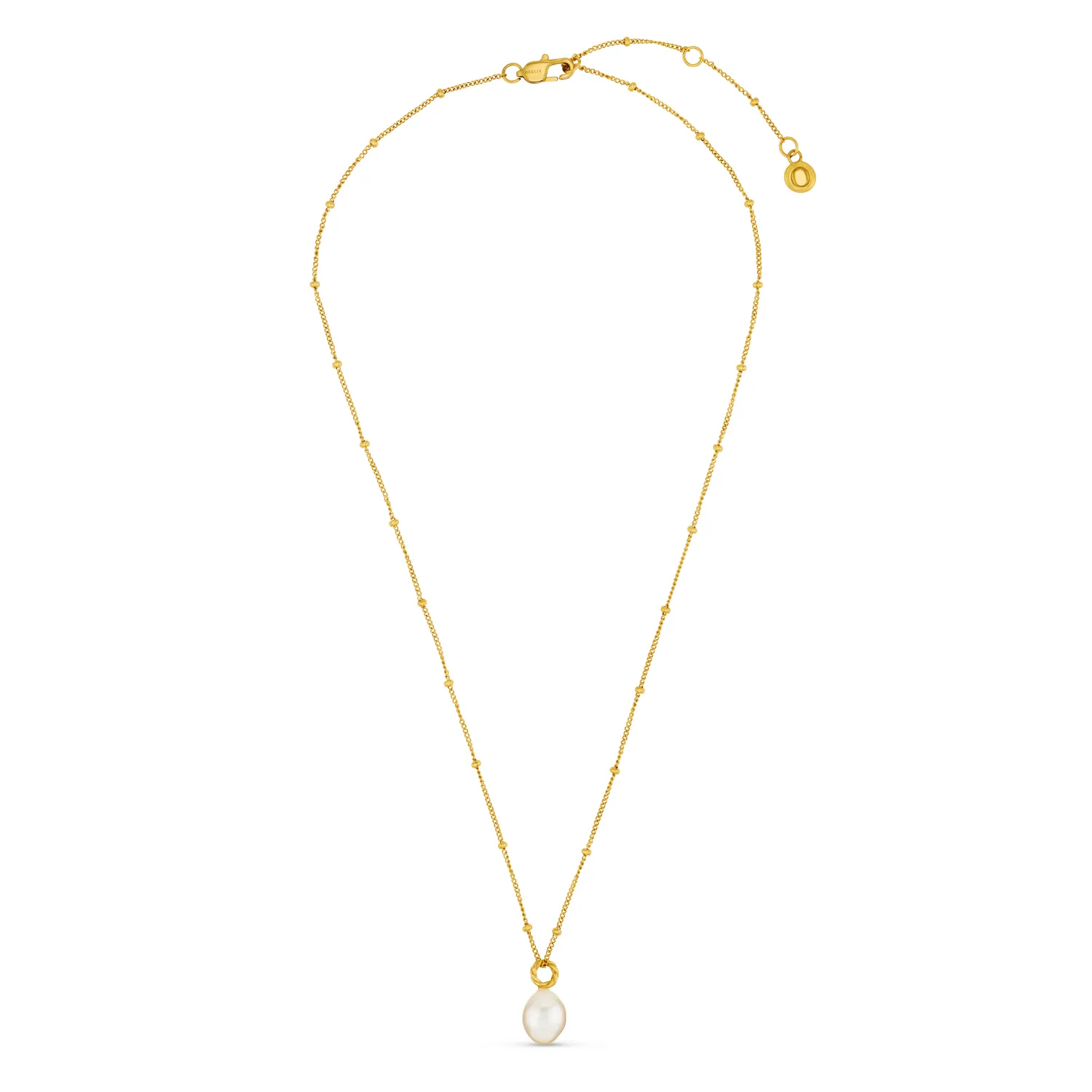 Orelia LUXE Rope Pearl halskæde perle guld