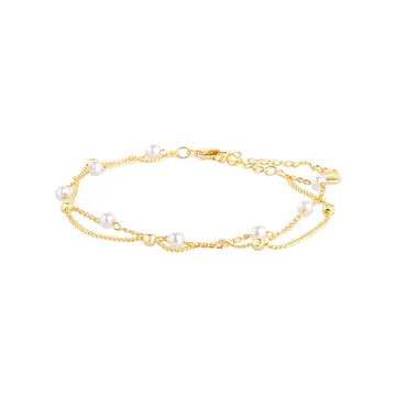 TIMI OF SWEDEN Lo layered armbånd guld vandtæt