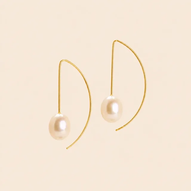 Lulo Half Moon Hoops øreringe 18K guldbelagt
