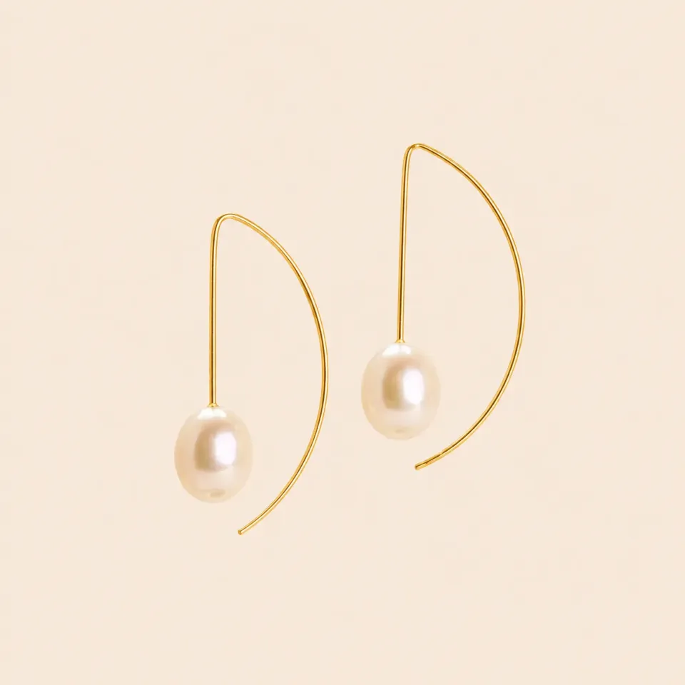 Lulo Half Moon Hoops øreringe 18K guldbelagt