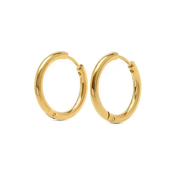 TIMI OF SWEDEN Hollie Hoop 17mm u00f8reringe guld vandtu00e6tte