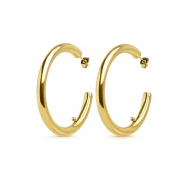 TIMI OF SWEDEN Peg sleek hoops øreringe 50 mm vandtæt
