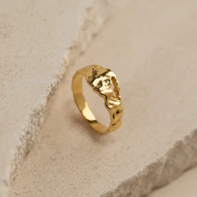 Sisi Copenhagen Ella ring forgyldt organisk 3-9 mm