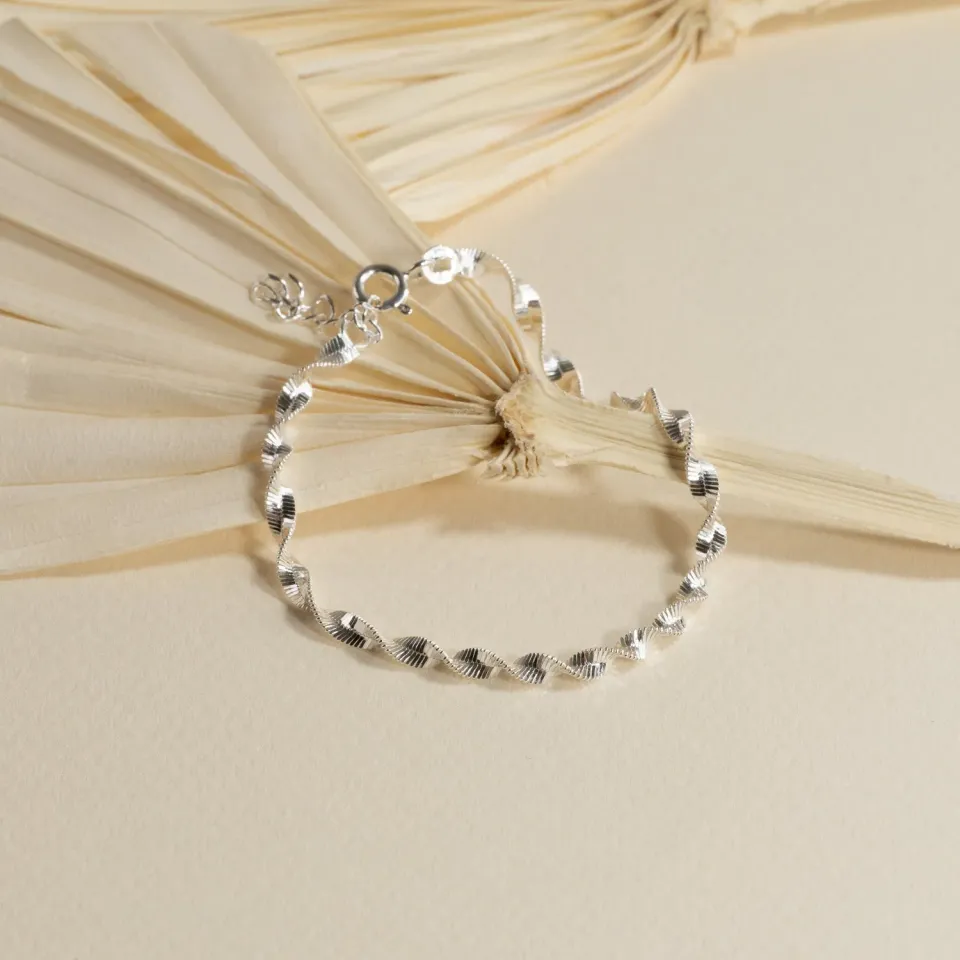 Sisi Copenhagen Amie armbånd sølv snoet 15,5 cm
