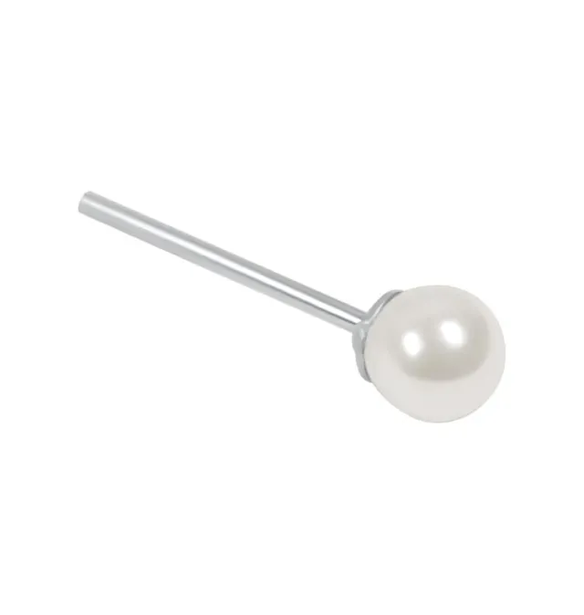 Wos Up Pearl single ørestik sterlingsølv hvid perle