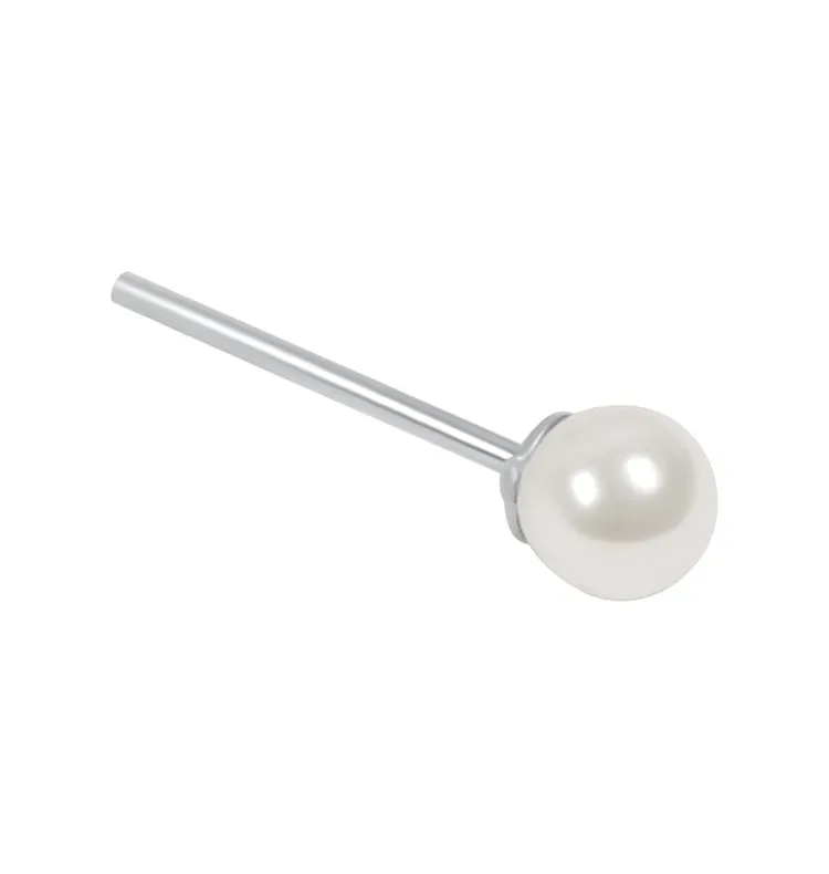 Wos Up Pearl single ørestik sterlingsølv hvid perle