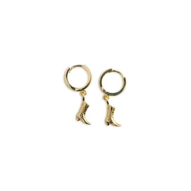 TIMI OF SWEDEN Wendy Cowboy Boot hoop øreringe guld