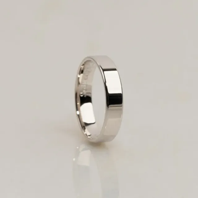 Sisi Copenhagen Soft Edge Flat Comfort vielsesring hvidguld 14 kt
