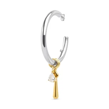 TIMI OF SWEDEN Peg sleek hoops øreringe 50 mm vandtæt