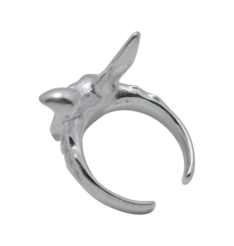 Wos Bunny ring sølv zirkonhjerte