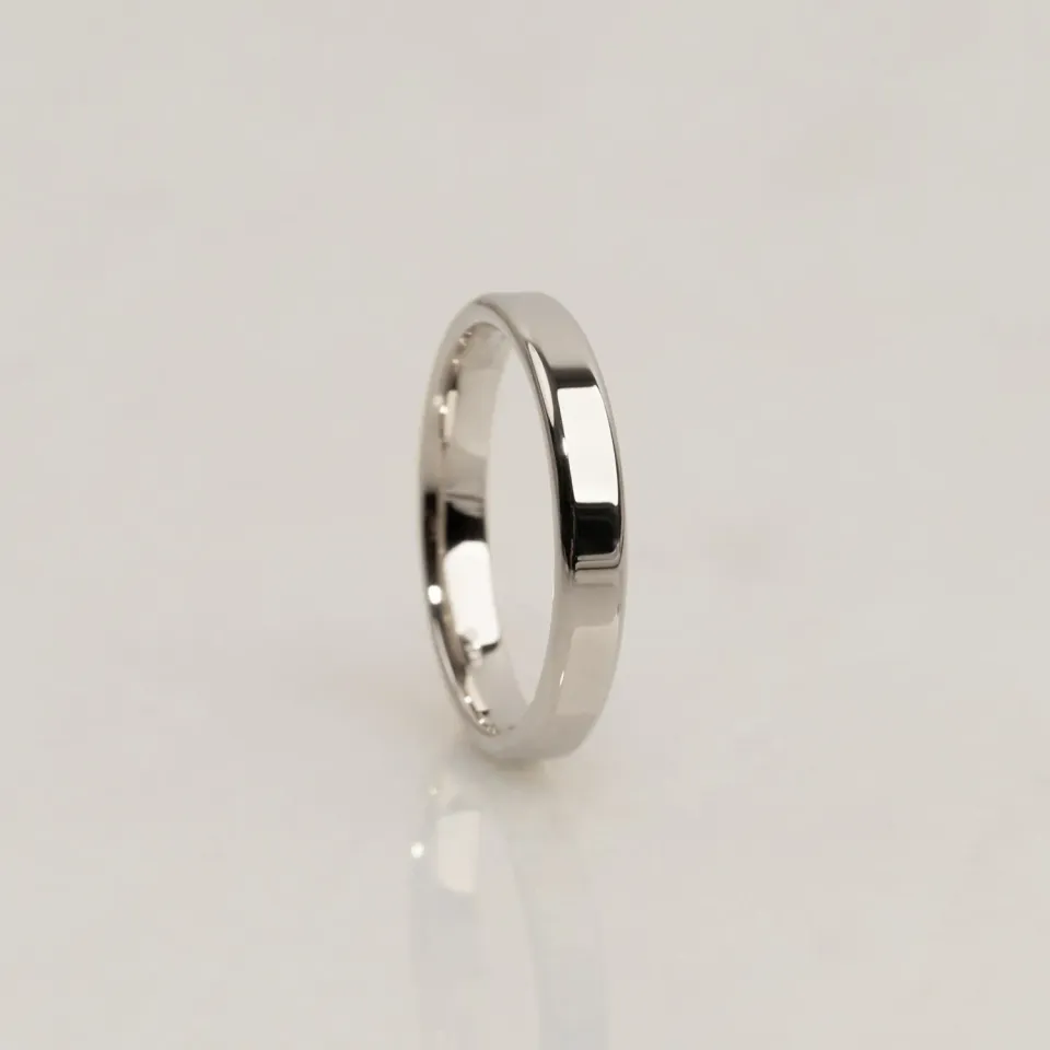 Sisi Copenhagen Soft Edge vielsesring 3 mm hvidguld