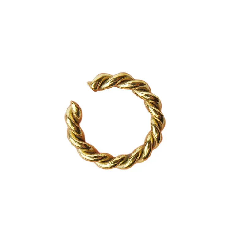 Wos Swirl ear cuff forgyldt stål