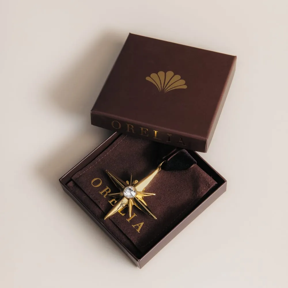 Orelia Crystal Star julepynt fløjlsbånd krystal