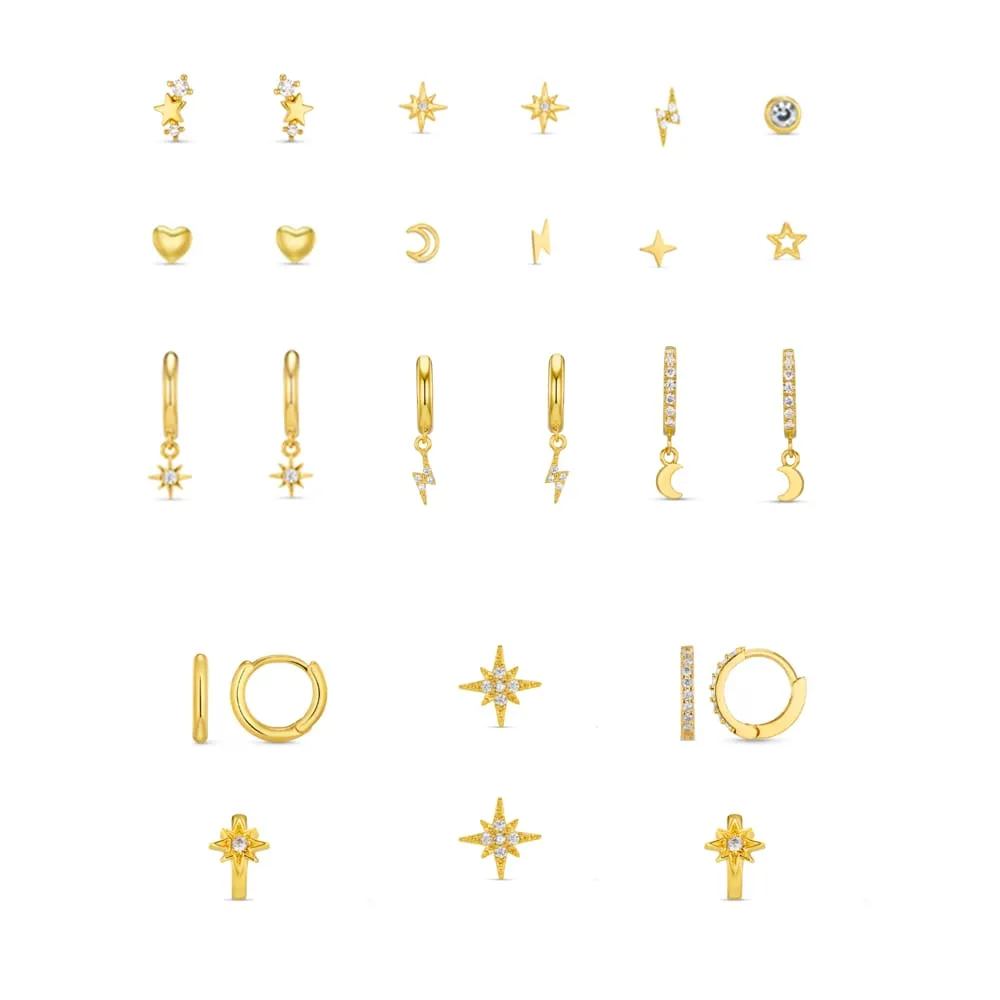 Orelia 25 Days Ear Stacking adventskalender guld