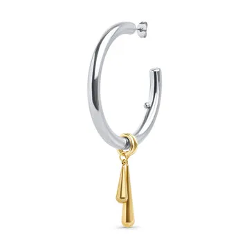 TIMI OF SWEDEN Peg sleek hoops øreringe 50 mm vandtæt