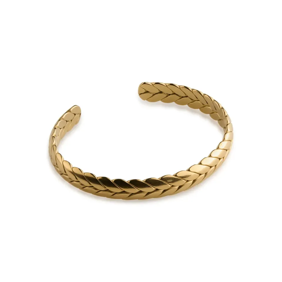 Timi of Sweden Silje flettet armring justerbar forgyldt