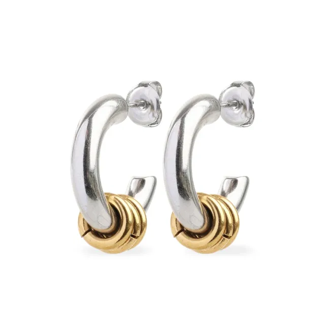 TIMI OF SWEDEN Luna øreringe hoops guld sølv 20 mm