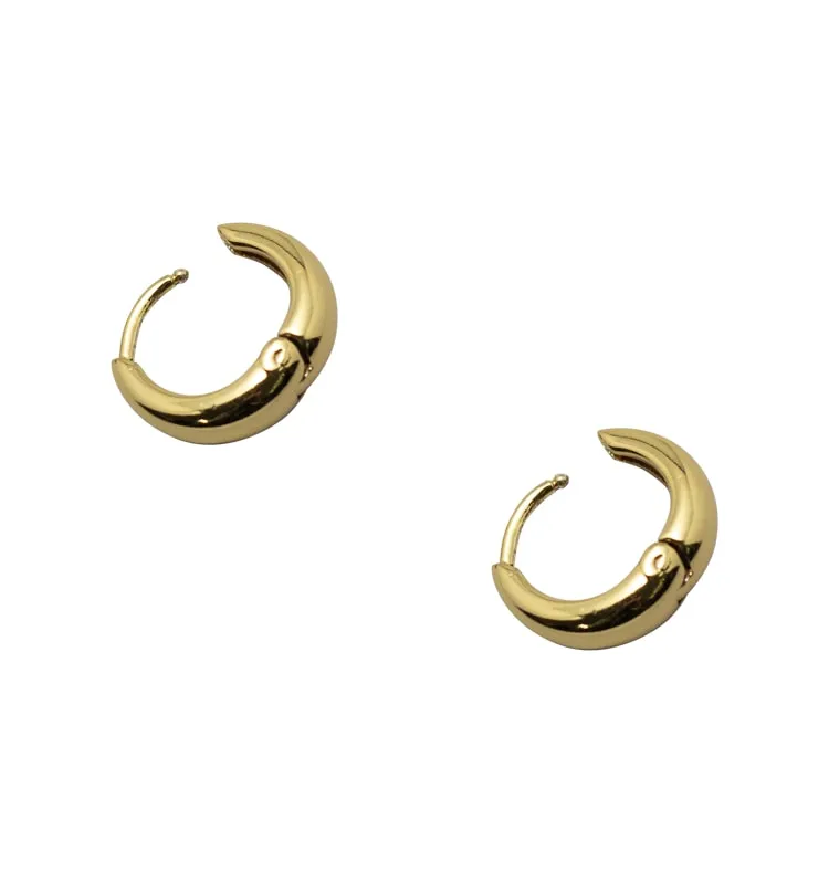 Wos Up Lio øreringe guld creoler 12 mm