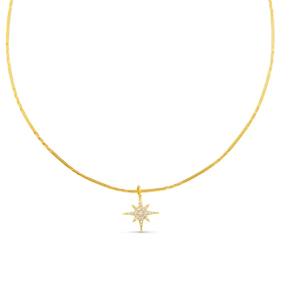 Orelia Pavé Starburst choker halskæde guld