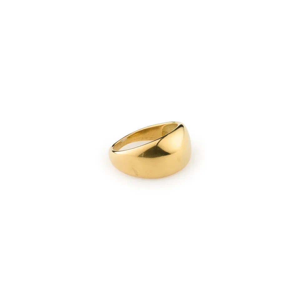 TIMI OF SWEDEN Venus Dome Chunky ring guld rustfrit stål