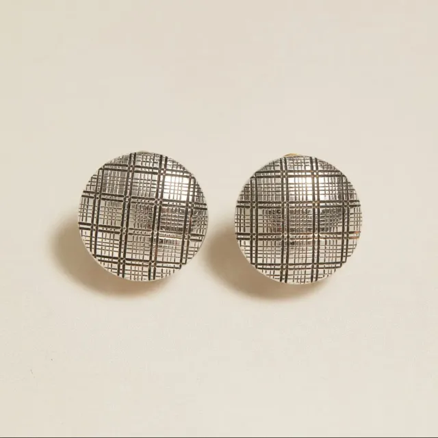 Orelia Vintage Check øreringe sølv clip-on