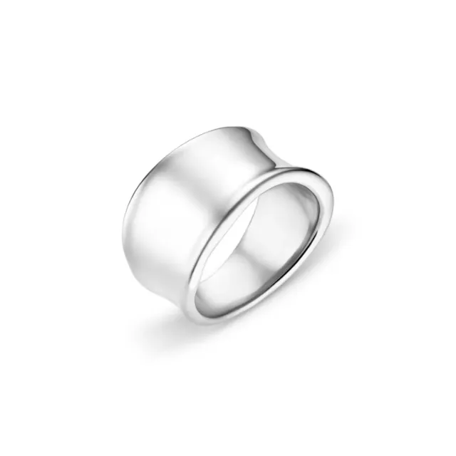 Orelia LUXE Statement Molten Ring sølv rustfrit stål