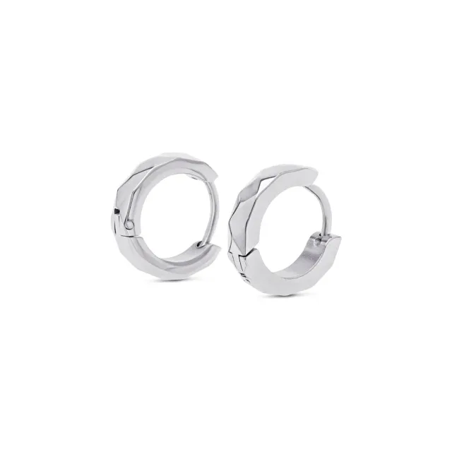TIMI OF SWEDEN Noor spike hoop øreringe sølv 16 mm