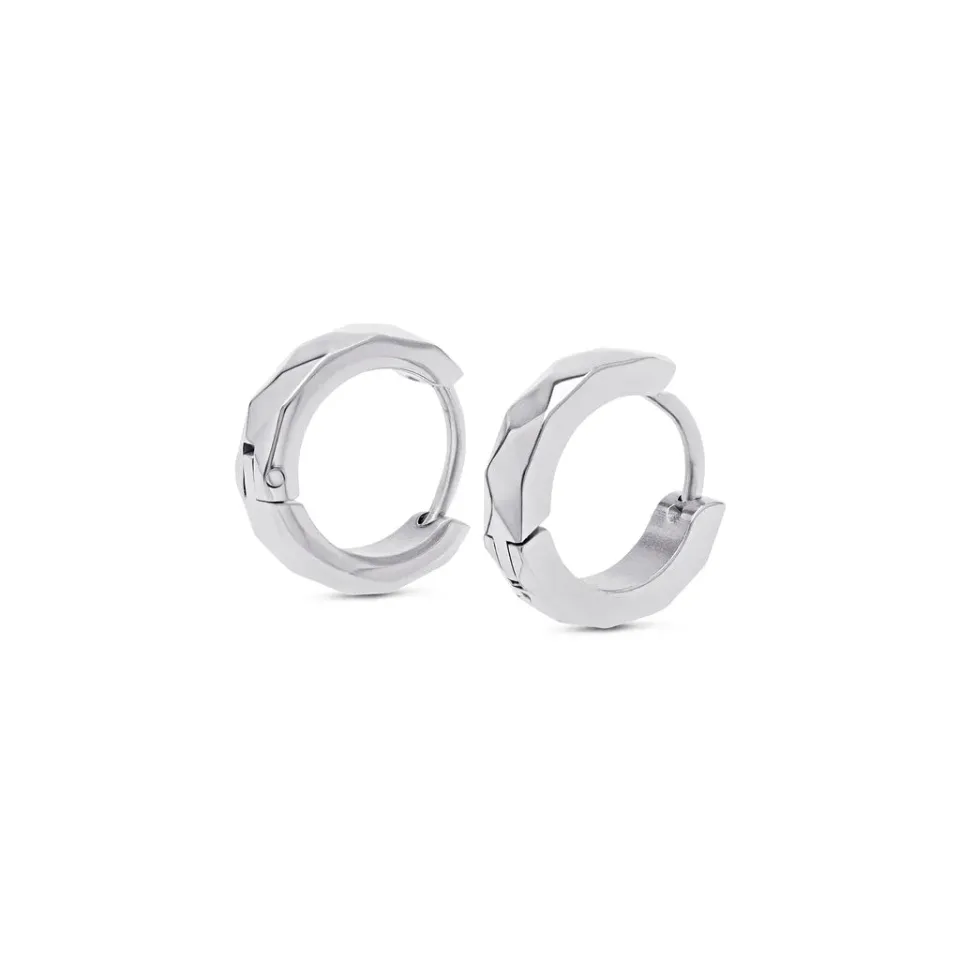 TIMI OF SWEDEN Noor spike hoop øreringe sølv 16 mm
