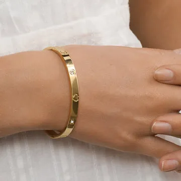 TIMI OF SWEDEN Gia Crystal Heart bangle armbånd