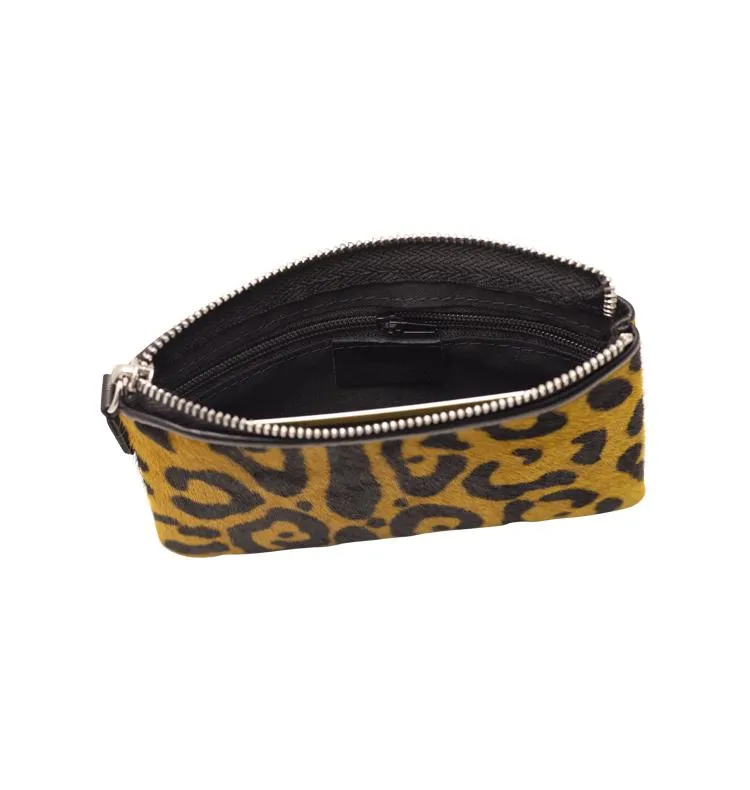Wos Keeper Leopard pung i læder 13,5 cm