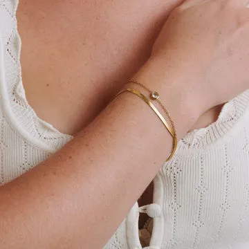 TIMI OF SWEDEN Solvej Duo Armbånd Stål 17+5 cm