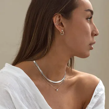 TIMI OF SWEDEN Ivy Double Snake halskæde forgyldt