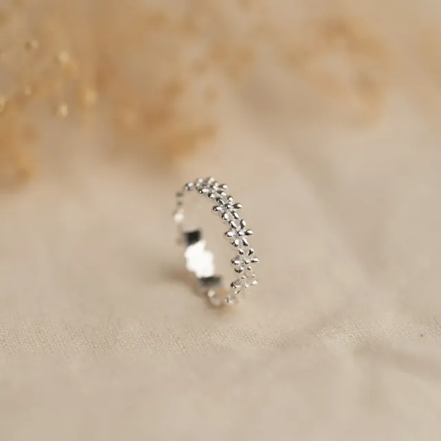 Sisi Copenhagen Ydun ring sølv 5 mm blomster