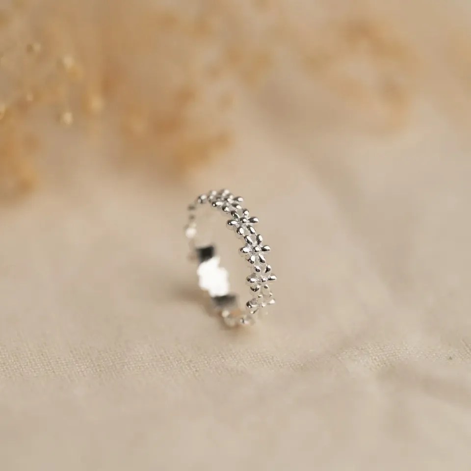 Sisi Copenhagen Ydun ring sølv 5 mm blomster