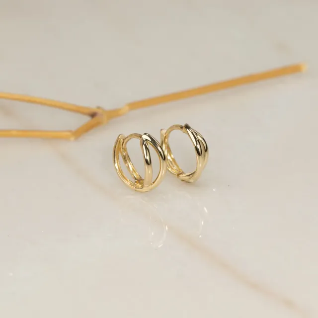 Sisi Copenhagen Larissa creoler guld 9kt 12mm par