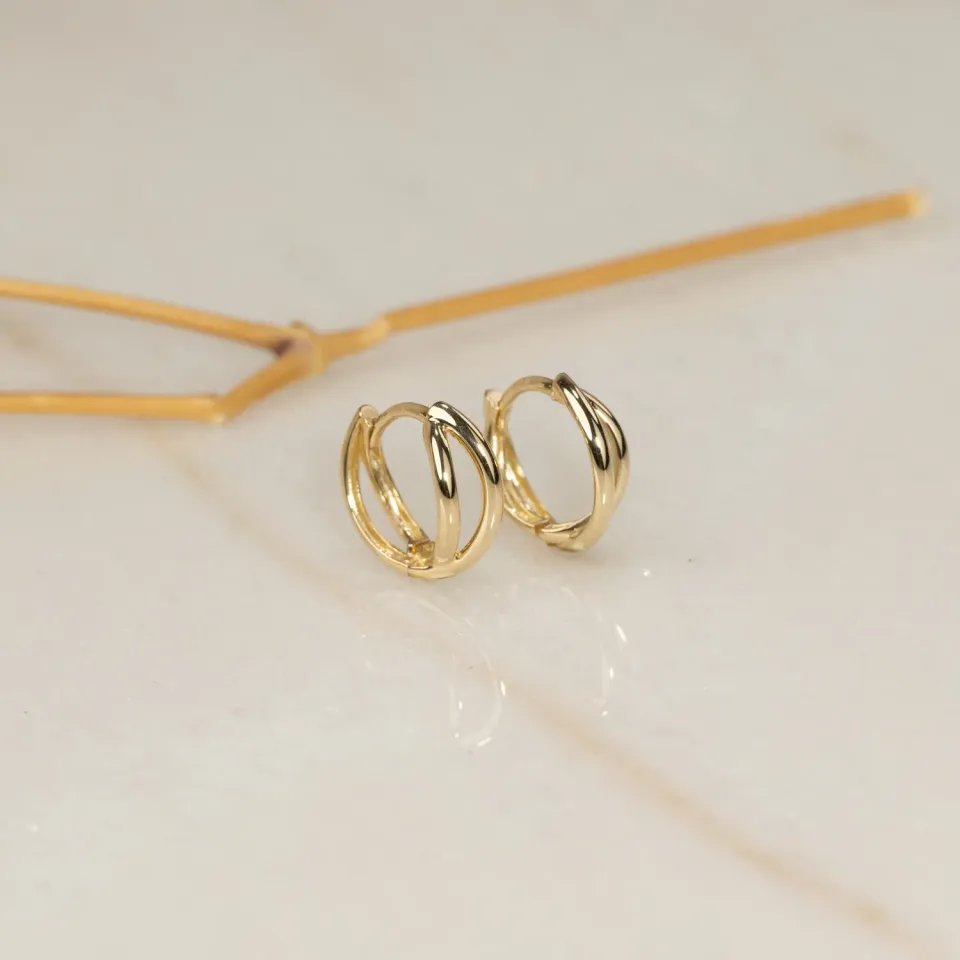 Sisi Copenhagen Larissa creoler guld 9kt 12mm par