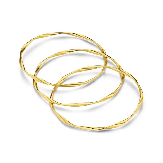 Orelia Ribbon bangles armbånd forgyldt sæt