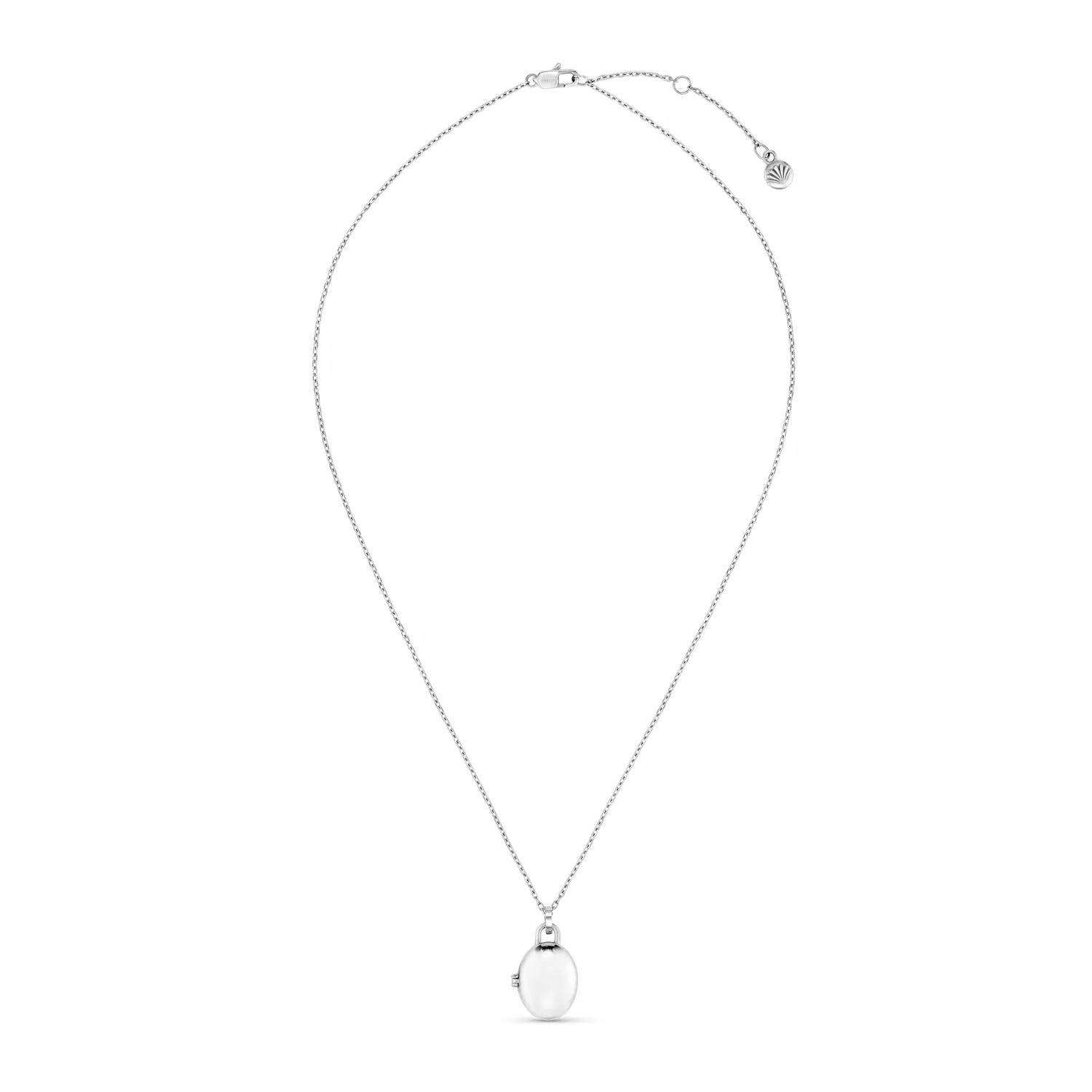 Orelia LUXE Oval Locket halskæde sølv medaljon