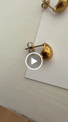 TIMI OF SWEDEN May classic drop øreringe forgyldt 10 mm