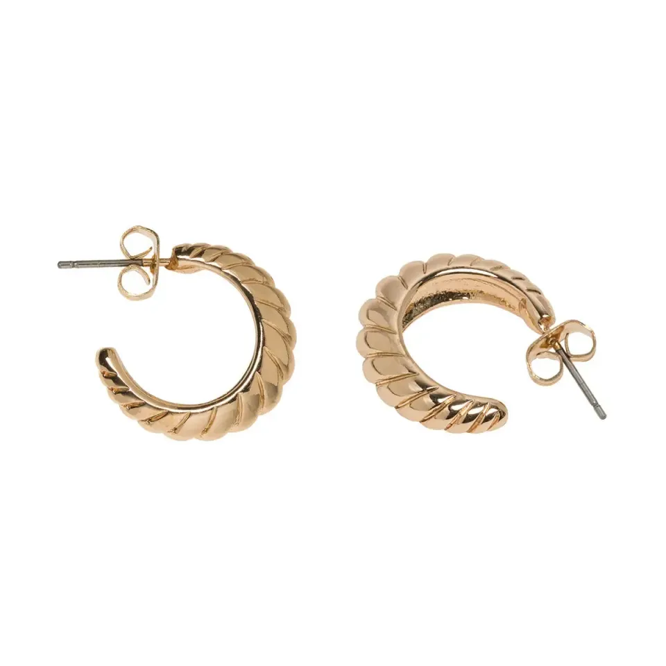 TIMI OF SWEDEN Croissant øreringe guld hoops