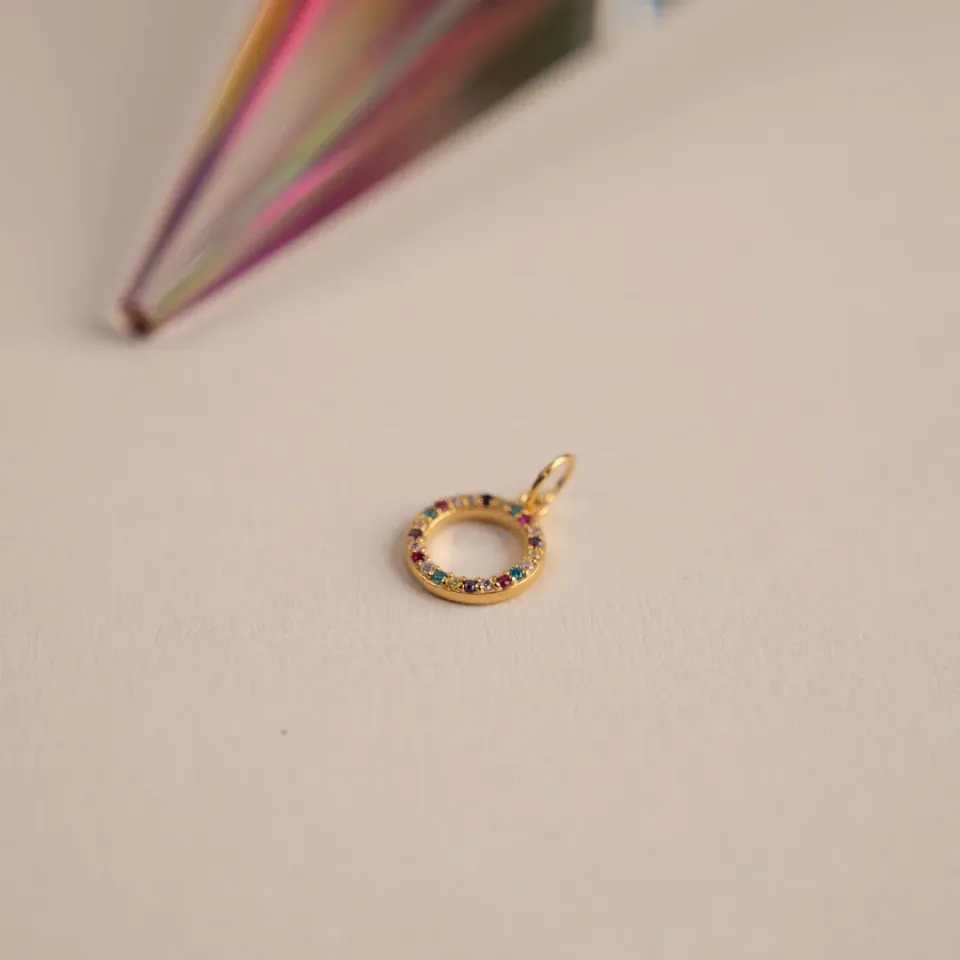 Sisi Copenhagen Roberta Rainbow vedhæng forgyldt 10mm