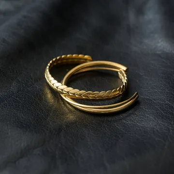 Timi of Sweden Silje flettet armring justerbar forgyldt