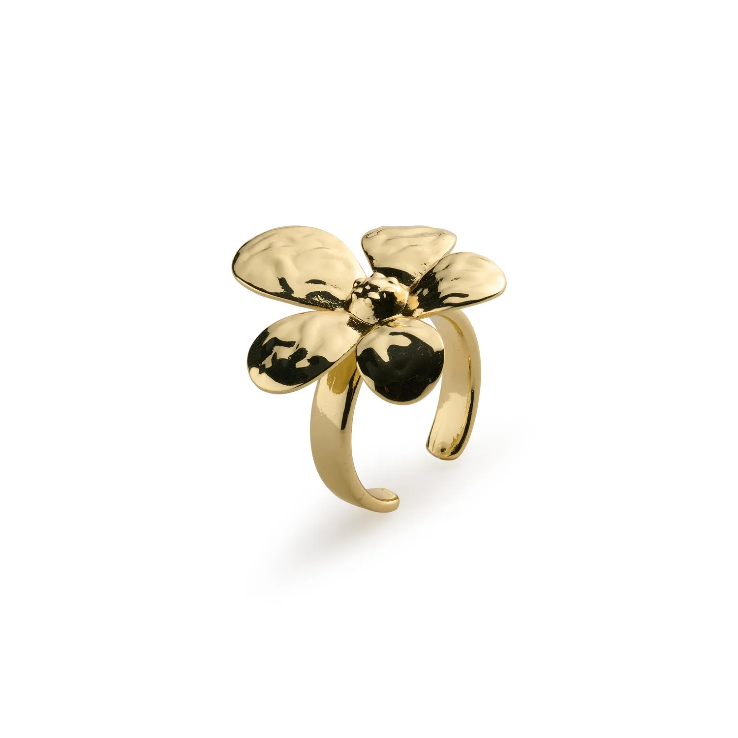 TIMI OF SWEDEN Filippa blomst ring guld justerbar