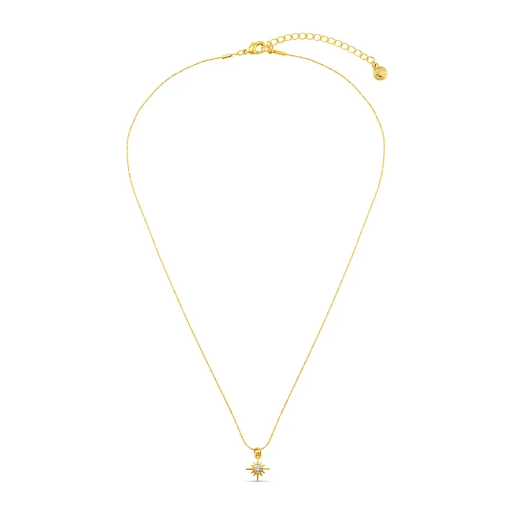 Orelia Crystal Star Charm halskæde forgyldt krystal
