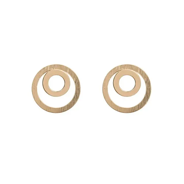TIMI OF SWEDEN To runde øreringe forgyldt guld 18 mm
